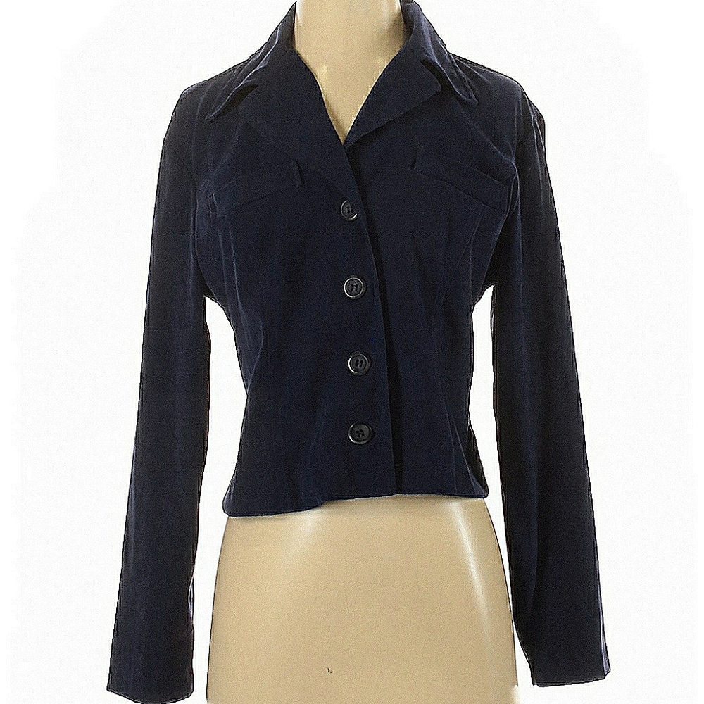Bridgetown Navy Blue Velour Blazer